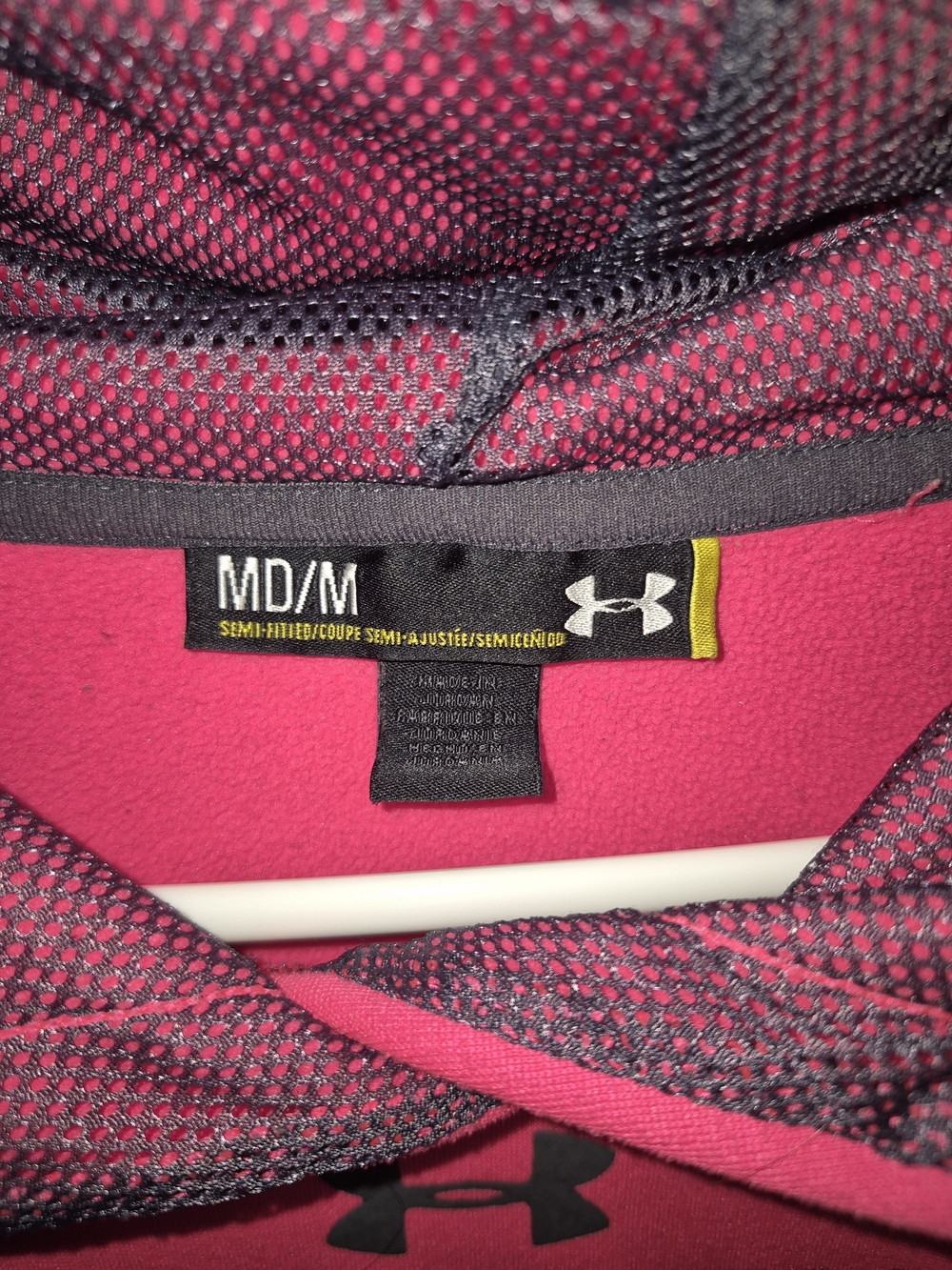Under Armour Women’s Hot Pink Cowl Neck Pullover Hoodie - Picture 2 of 3